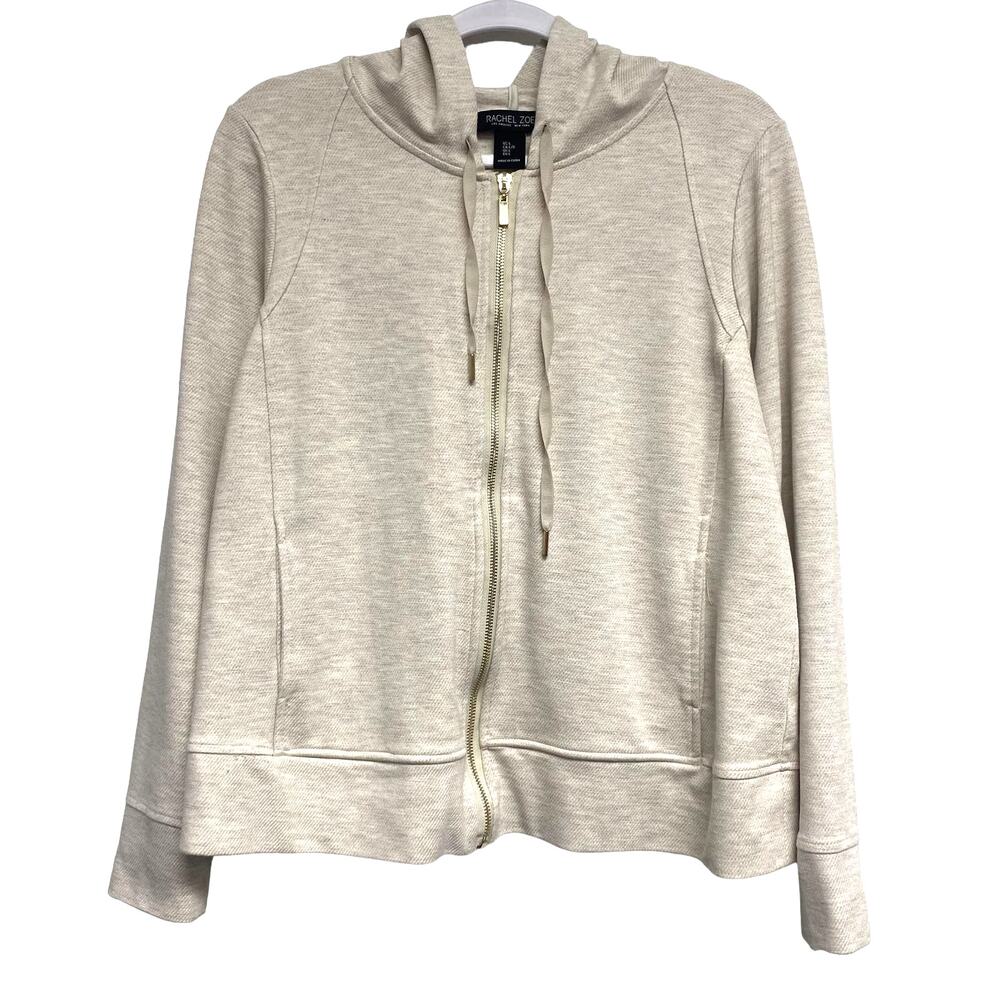 Rachel Zoe Womens Size L Zip Hooded Sweater
